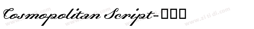 Cosmopolitan Script字体转换